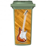 Fender Style Electric Guitar Wheelie Bin Sticker Panel